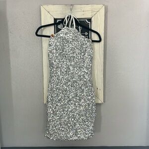 Silver Sequin Dress